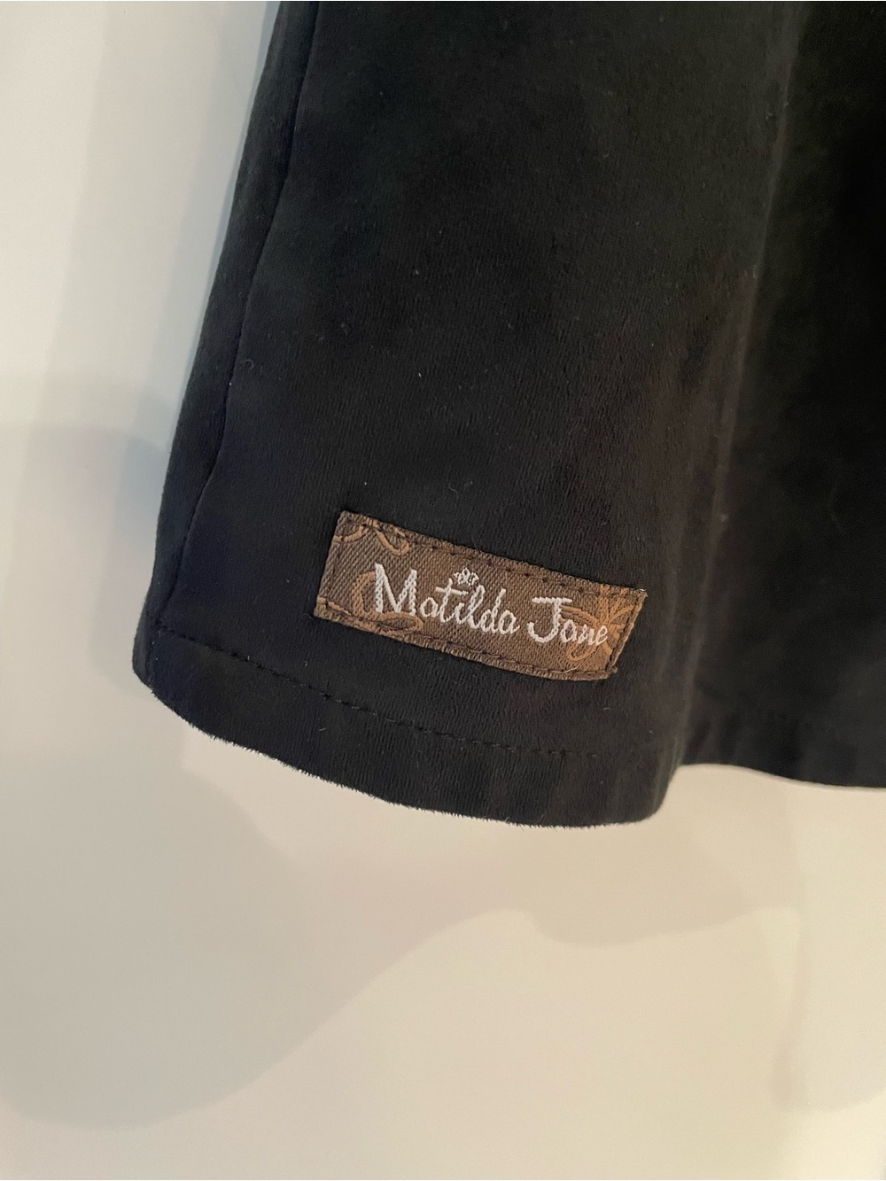 Matilda Jane Casual Black Faux Suede Aspen Skater Skirt